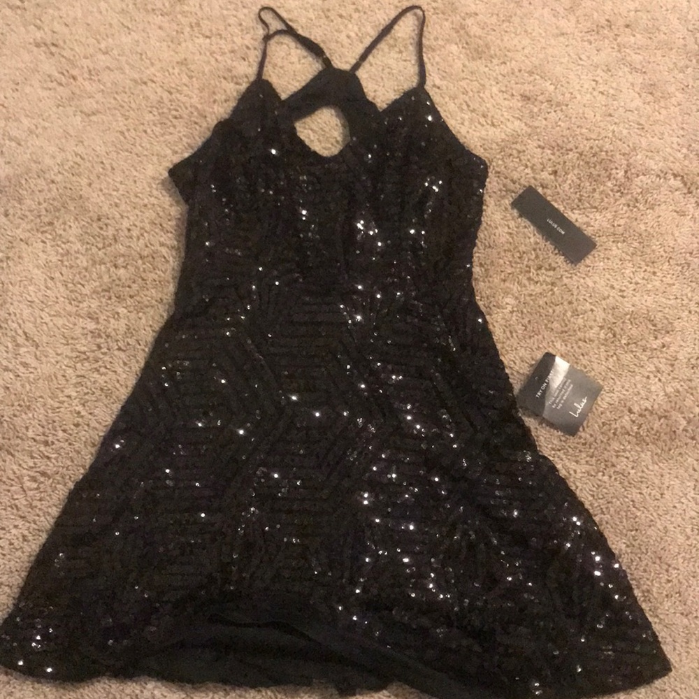 sparkly skater dress